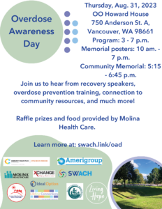 Overdose Awareness Day Event Flyer 8.31.23