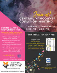 January 19th Coalition Meeting flyer